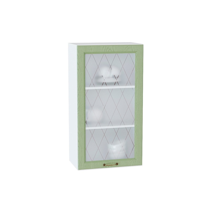 Шкаф верхний с 1-ой остекленной дверцей Ницца