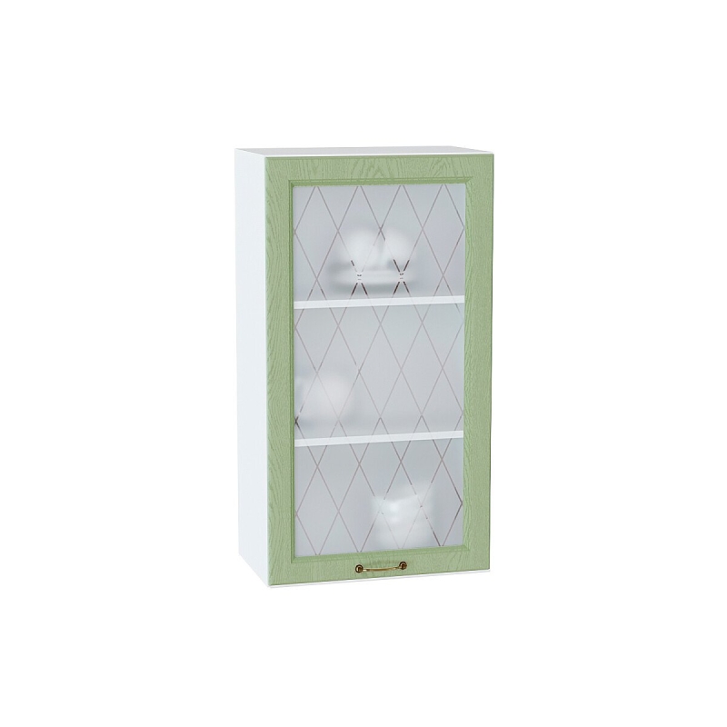 Шкаф верхний с 1-ой остекленной дверцей Ницца