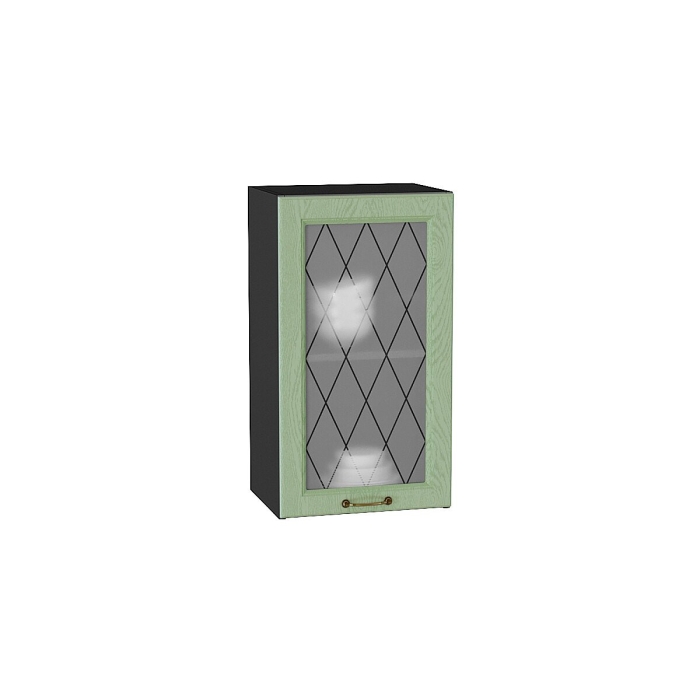 Шкаф верхний с 1-ой остекленной дверцей Ницца