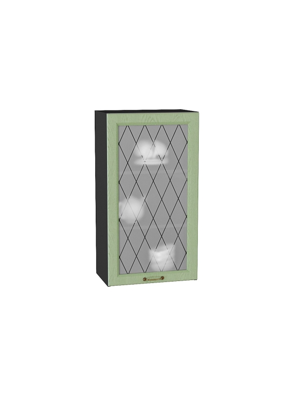 Шкаф верхний с 1-ой остекленной дверцей Ницца