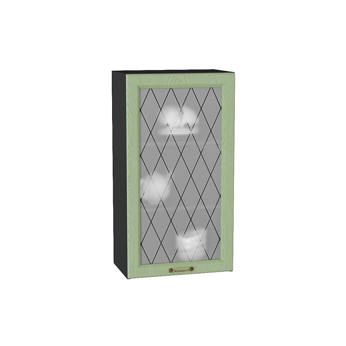 Шкаф верхний с 1-ой остекленной дверцей Ницца