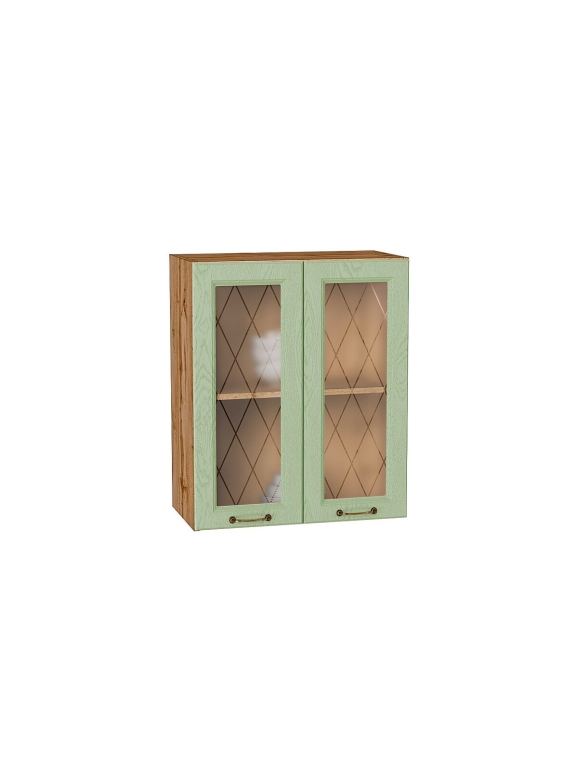 Шкаф верхний с 2-мя остекленными дверцами Ницца