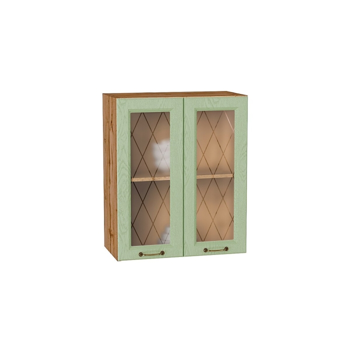 Шкаф верхний с 2-мя остекленными дверцами Ницца