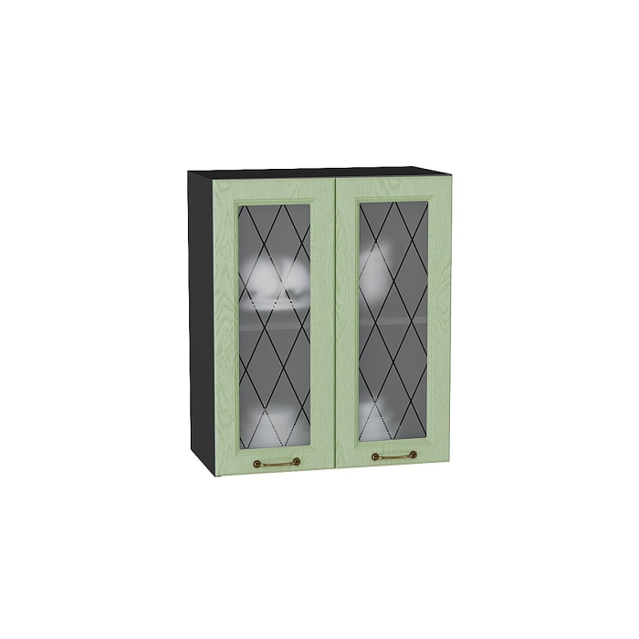 Шкаф верхний с 2-мя остекленными дверцами Ницца