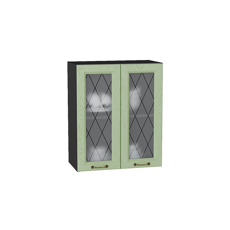 Шкаф верхний с 2-мя остекленными дверцами Ницца