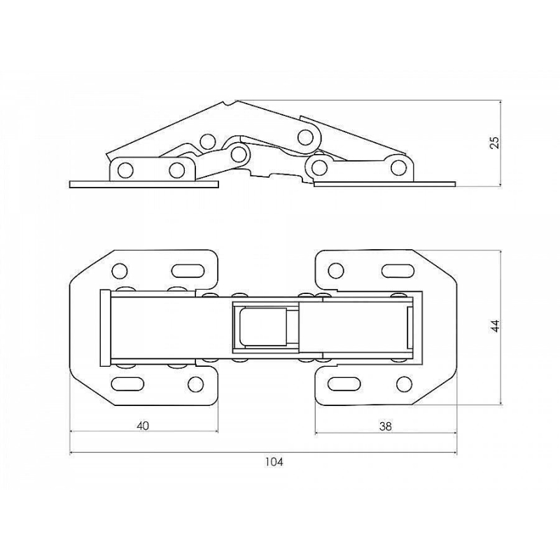 Петля поршневая быстрого монтажа (угол откр. 180°)