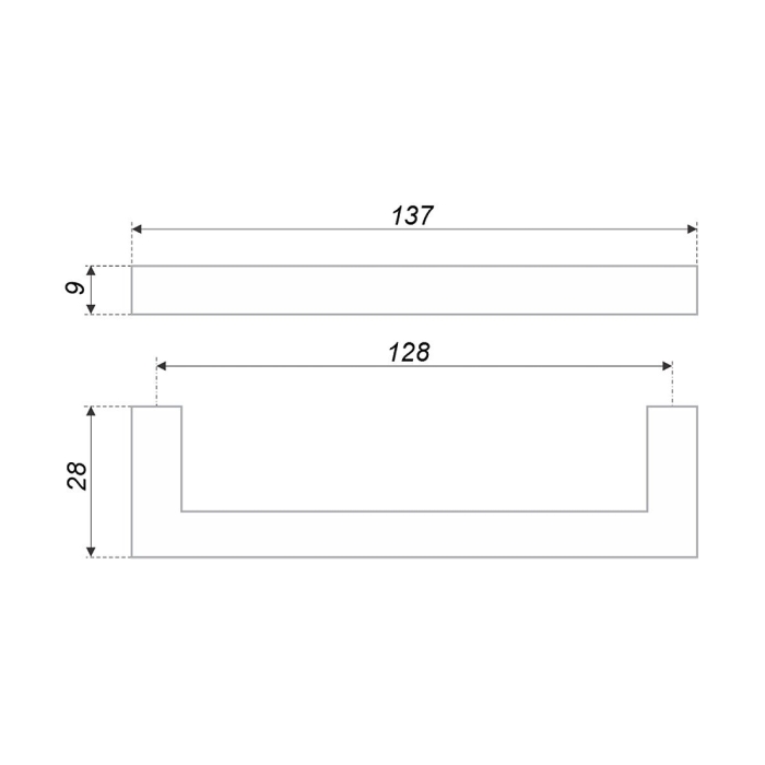 Ручка скоба мебельная QUADRA RS043SC.4
