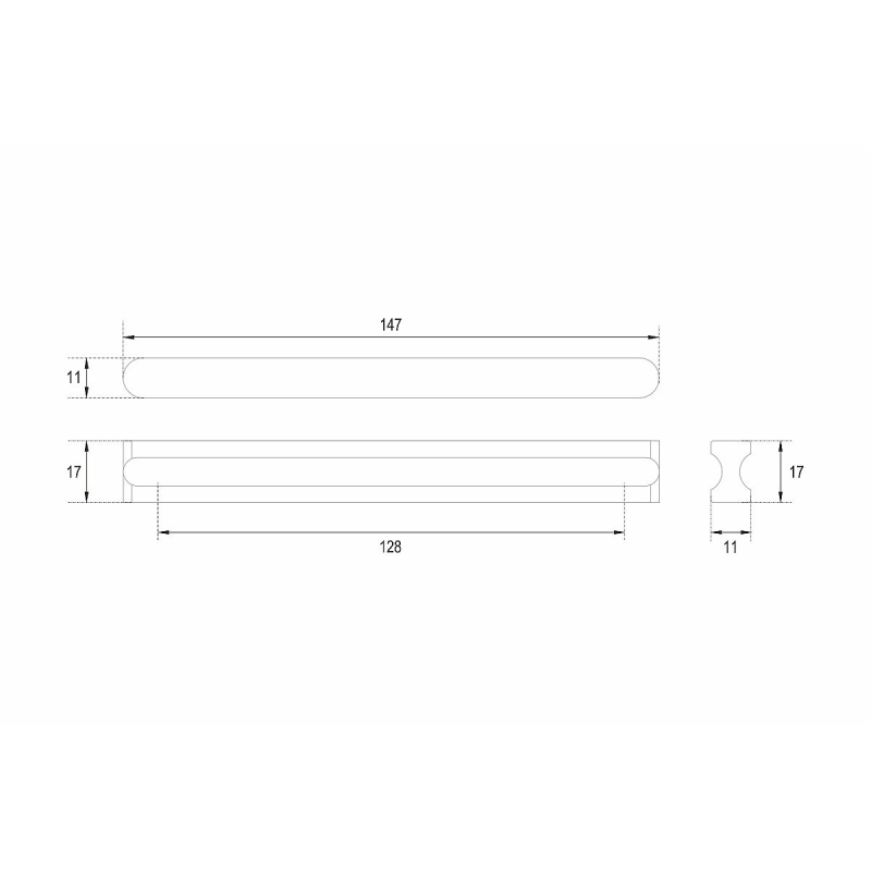 Ручка скоба мебельная VOLNA RS065BL.4