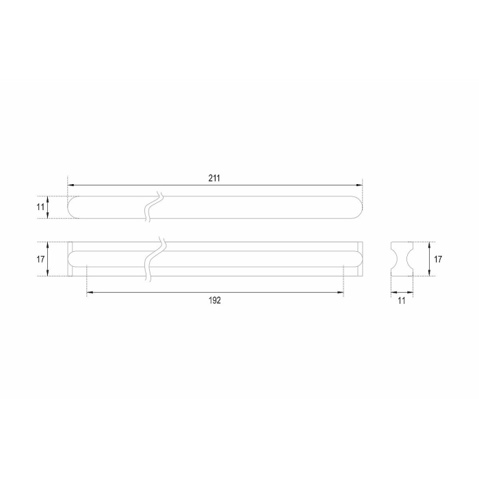 Ручка скоба мебельная VOLNA RS065BL.4