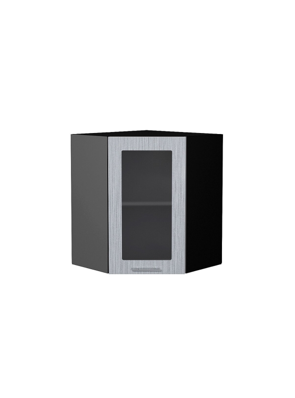 Шкаф верхний угловой остекленный Валерия-М