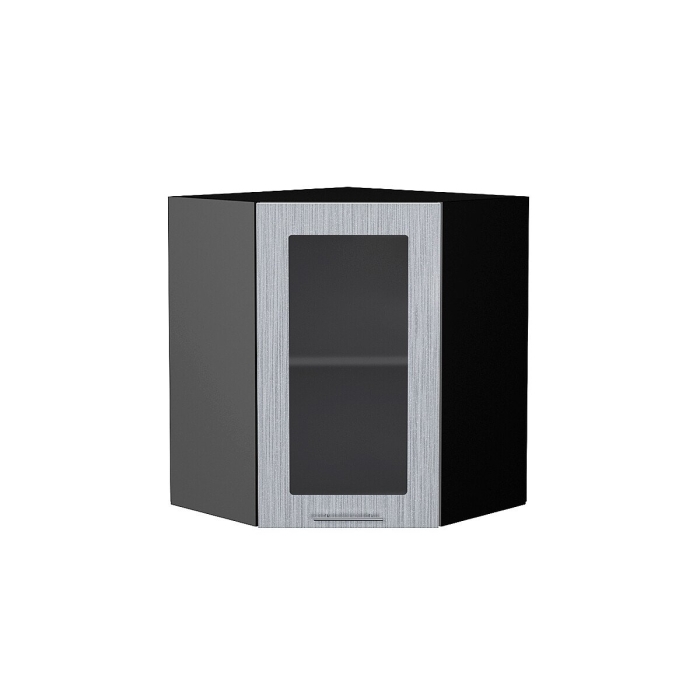 Шкаф верхний угловой остекленный Валерия-М