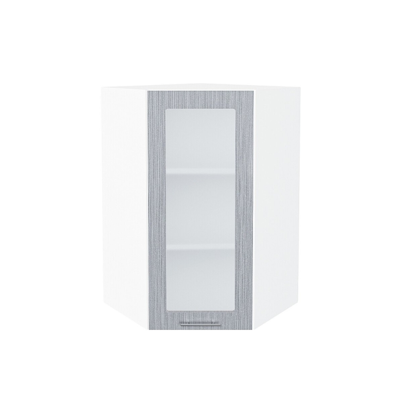 Шкаф верхний угловой остекленный Валерия-М