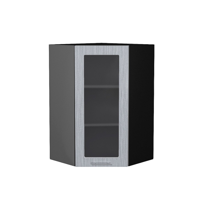 Шкаф верхний угловой остекленный Валерия-М