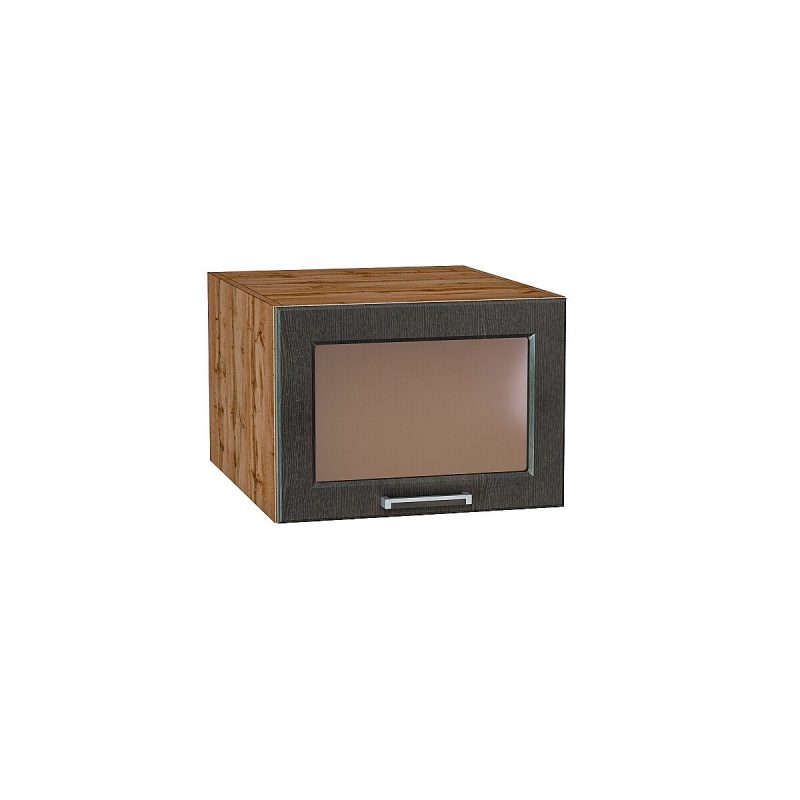 Шкаф верхний горизонтальный остекленный глубокий Прага