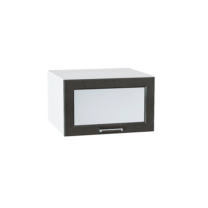 Шкаф верхний горизонтальный остекленный глубокий Прага