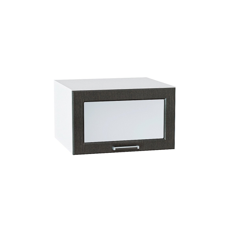 Шкаф верхний горизонтальный остекленный глубокий Прага