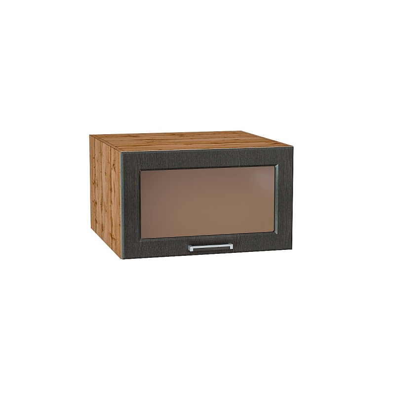 Шкаф верхний горизонтальный остекленный глубокий Прага