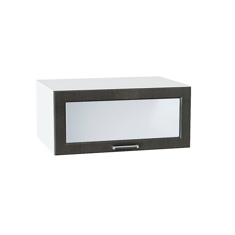 Шкаф верхний горизонтальный остекленный глубокий Прага