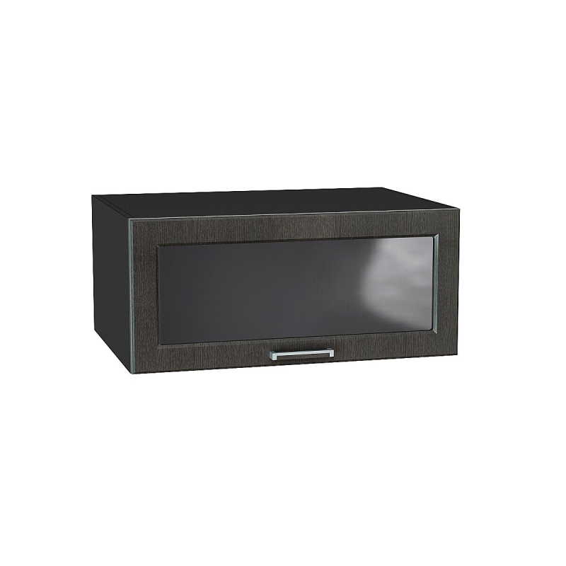 Шкаф верхний горизонтальный остекленный глубокий Прага