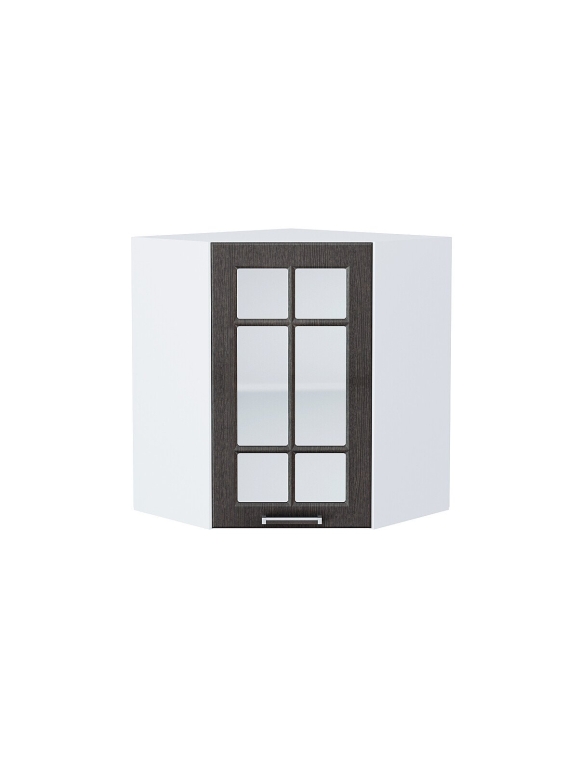 Шкаф верхний угловой остекленный Прага