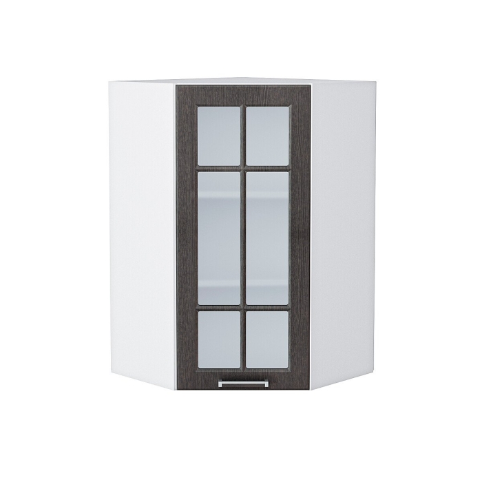 Шкаф верхний угловой остекленный Прага