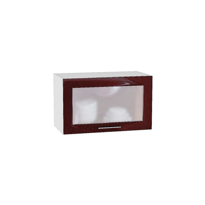 Шкаф верхний горизонтальный остекленный глубокий Валерия-М