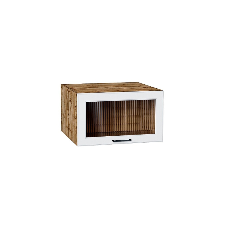 Шкаф верхний горизонтальный остекленный глубокий Барселона