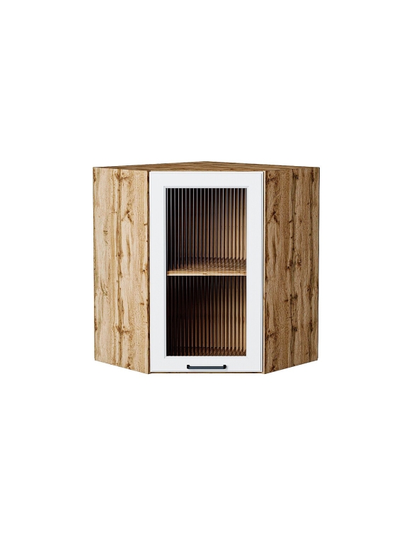 Шкаф верхний угловой остекленный Барселона