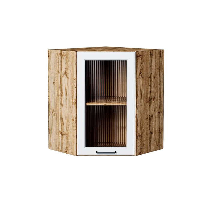 Шкаф верхний угловой остекленный Барселона