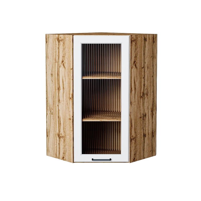 Шкаф верхний угловой остекленный Барселона