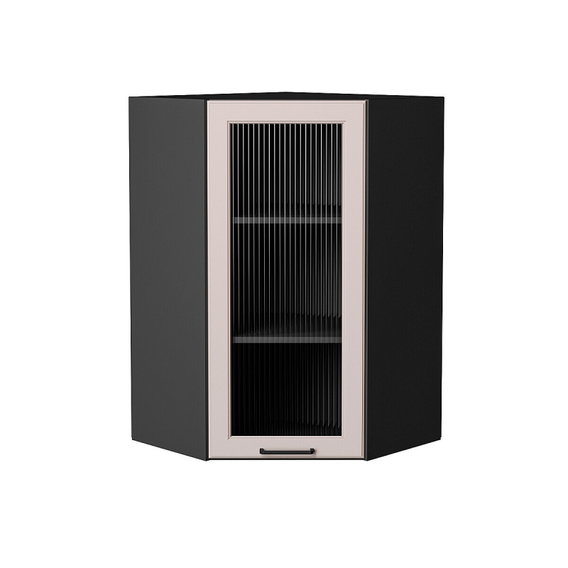 Шкаф верхний угловой остекленный Барселона