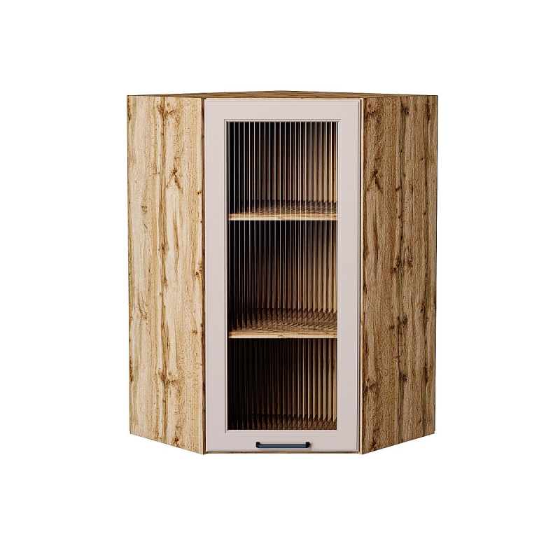 Шкаф верхний угловой остекленный Барселона