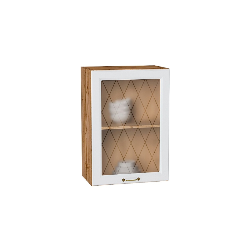 Шкаф верхний с 1-ой остекленной дверцей Ницца