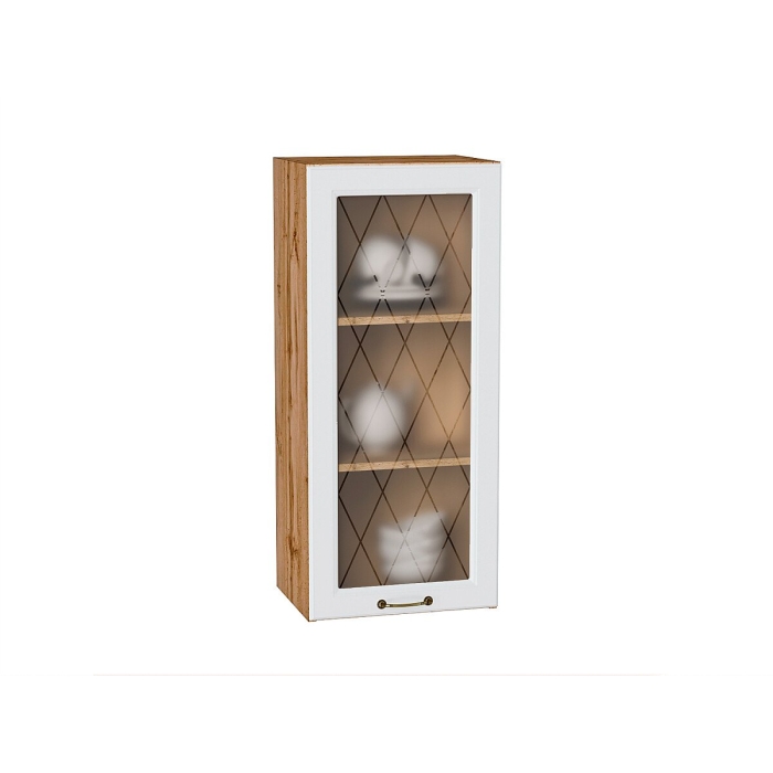 Шкаф верхний с 1-ой остекленной дверцей Ницца