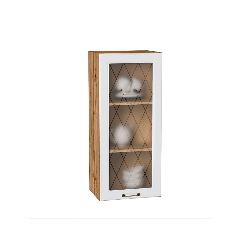 Шкаф верхний с 1-ой остекленной дверцей Ницца