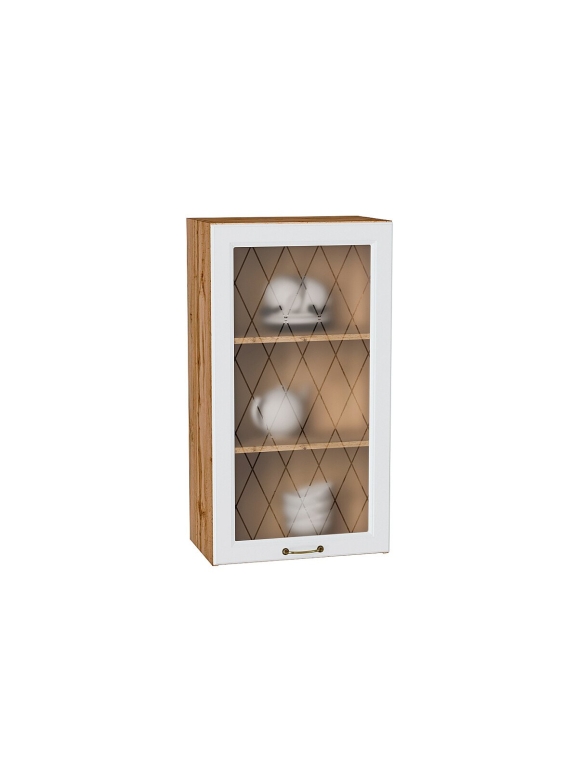 Шкаф верхний с 1-ой остекленной дверцей Ницца