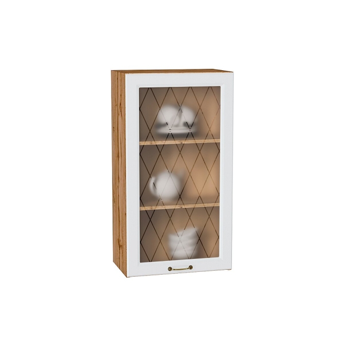 Шкаф верхний с 1-ой остекленной дверцей Ницца