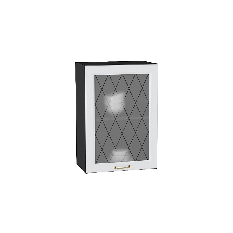 Шкаф верхний с 1-ой остекленной дверцей Ницца