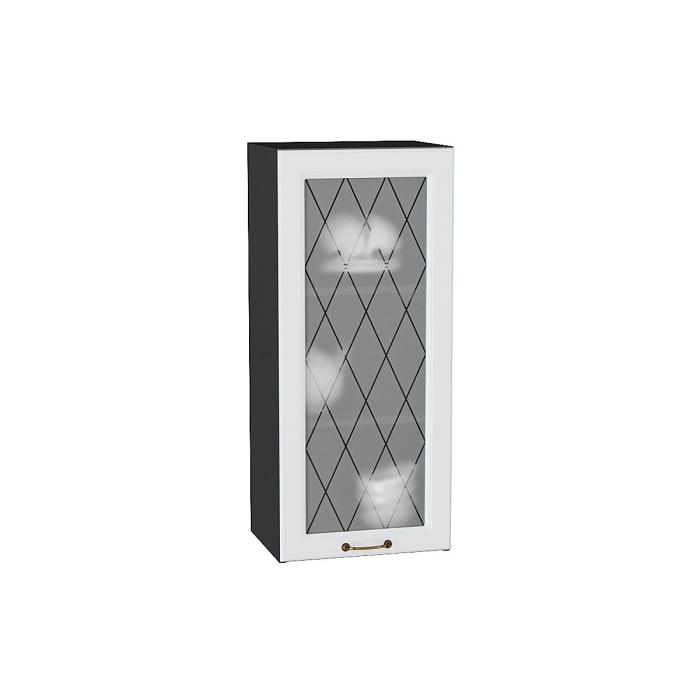 Шкаф верхний с 1-ой остекленной дверцей Ницца