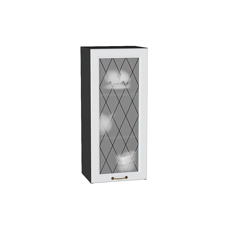 Шкаф верхний с 1-ой остекленной дверцей Ницца