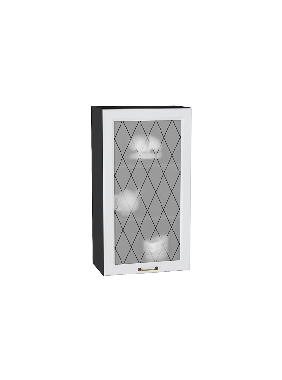 Шкаф верхний с 1-ой остекленной дверцей Ницца