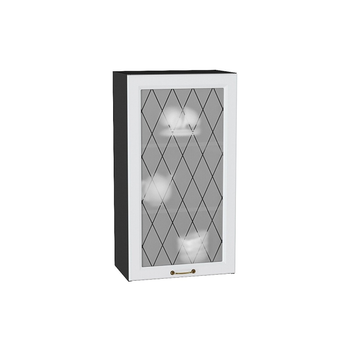 Шкаф верхний с 1-ой остекленной дверцей Ницца