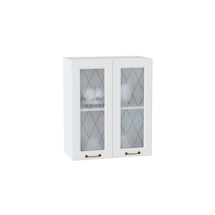 Шкаф верхний с 2-мя остекленными дверцами Ницца