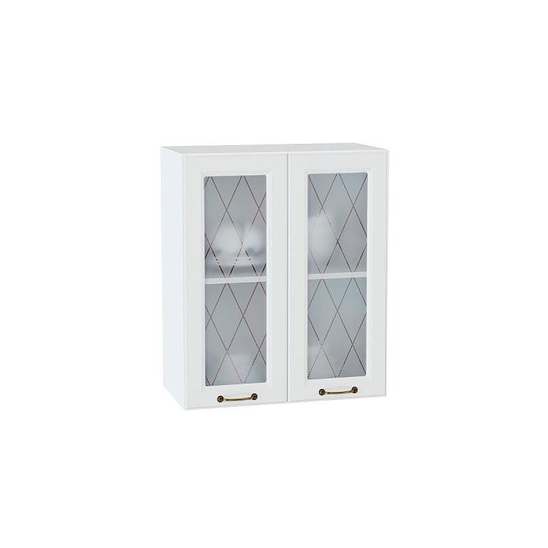 Шкаф верхний с 2-мя остекленными дверцами Ницца