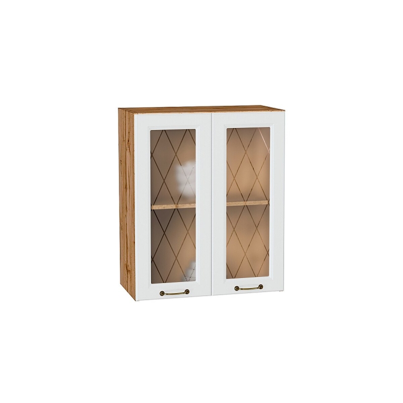 Шкаф верхний с 2-мя остекленными дверцами Ницца