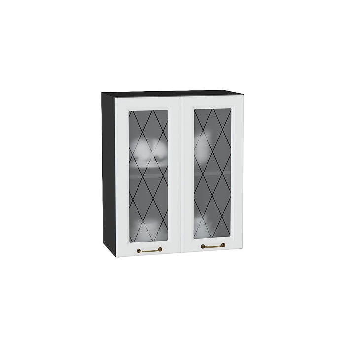 Шкаф верхний с 2-мя остекленными дверцами Ницца