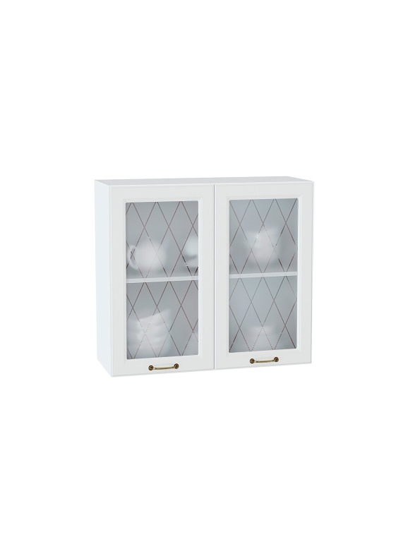 Шкаф верхний с 2-мя остекленными дверцами Ницца