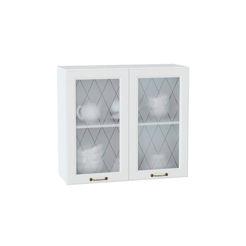 Шкаф верхний с 2-мя остекленными дверцами Ницца