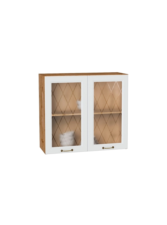 Шкаф верхний с 2-мя остекленными дверцами Ницца