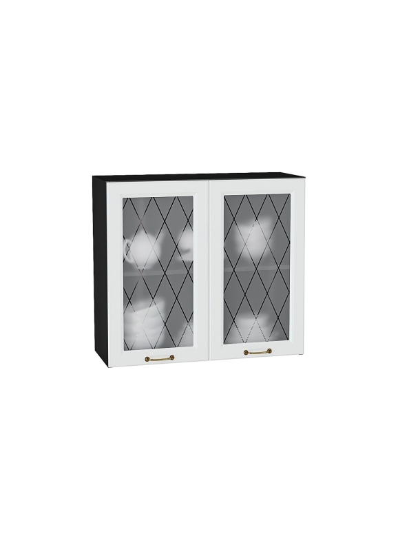 Шкаф верхний с 2-мя остекленными дверцами Ницца